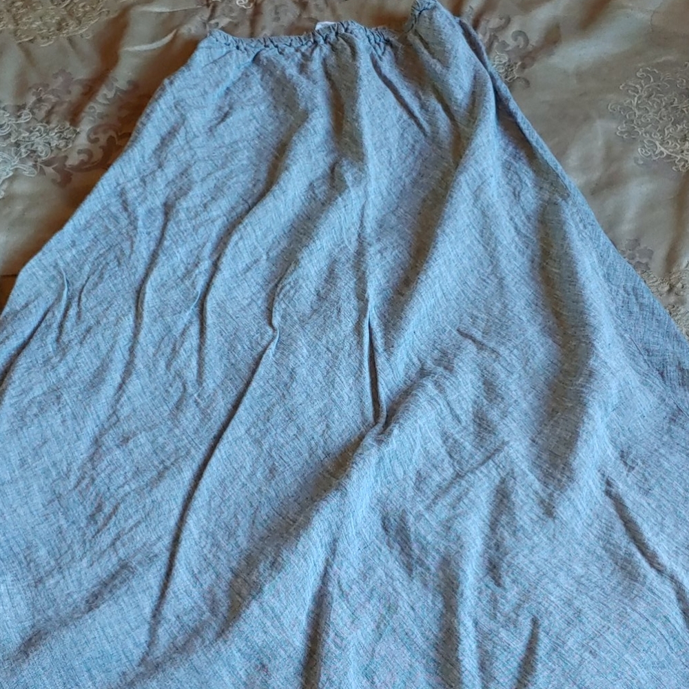 Skirt grey linen